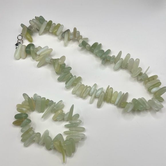 Jewelry - ⚠️ PRICE DROP⚠️ 
Prehnite stone necklace and matching bracelet
